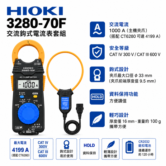 HIOKI 3280-70F 大電流交流鉤表套組