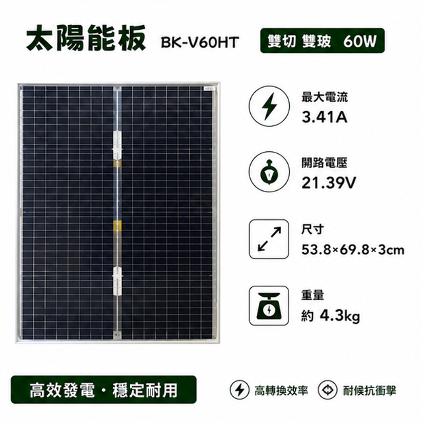 太陽能板 HT系列 雙玻雙切 (小板)