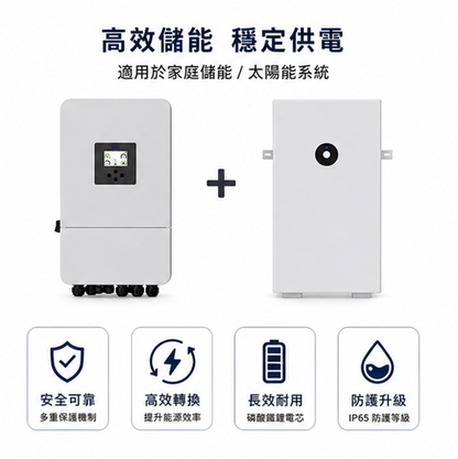 Deye 8KW主機 + 16度電 儲能