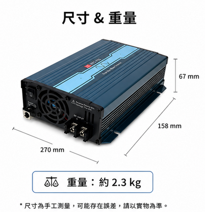 明緯 NTS-750 純正弦玻逆變器 750W