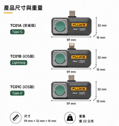 FLUKE TC01A/TC01B/TC01C 手機型熱影像儀