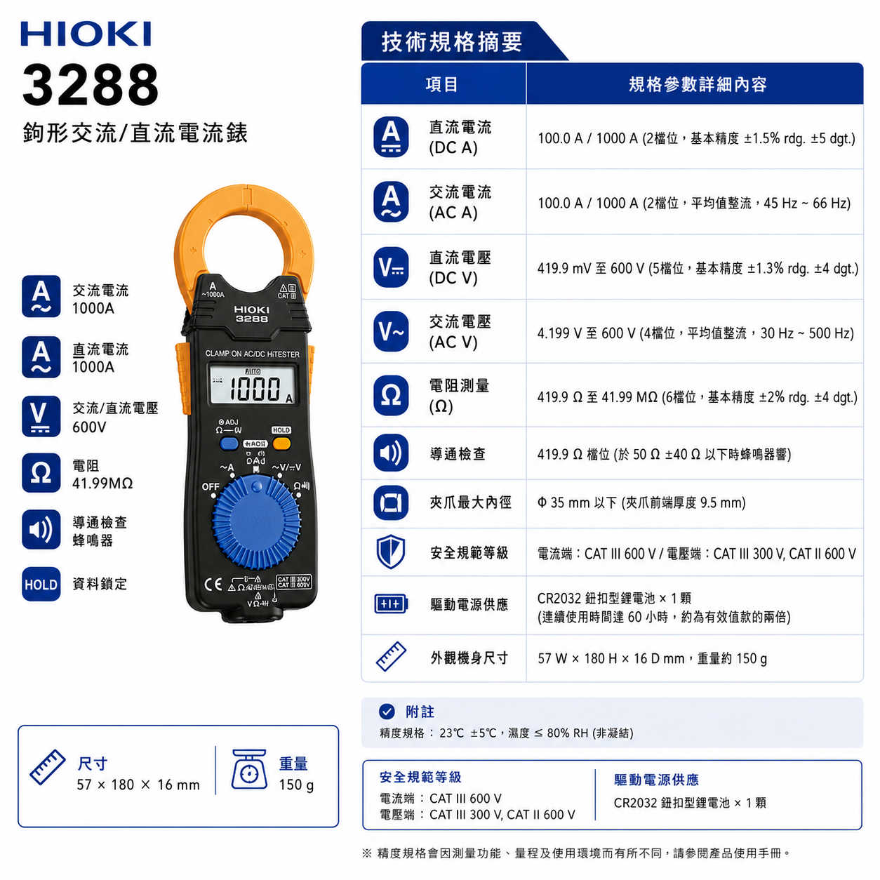 HIOKI 3288 交直流勾錶