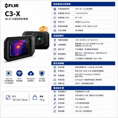 FLIR C3-X 口袋型熱顯像