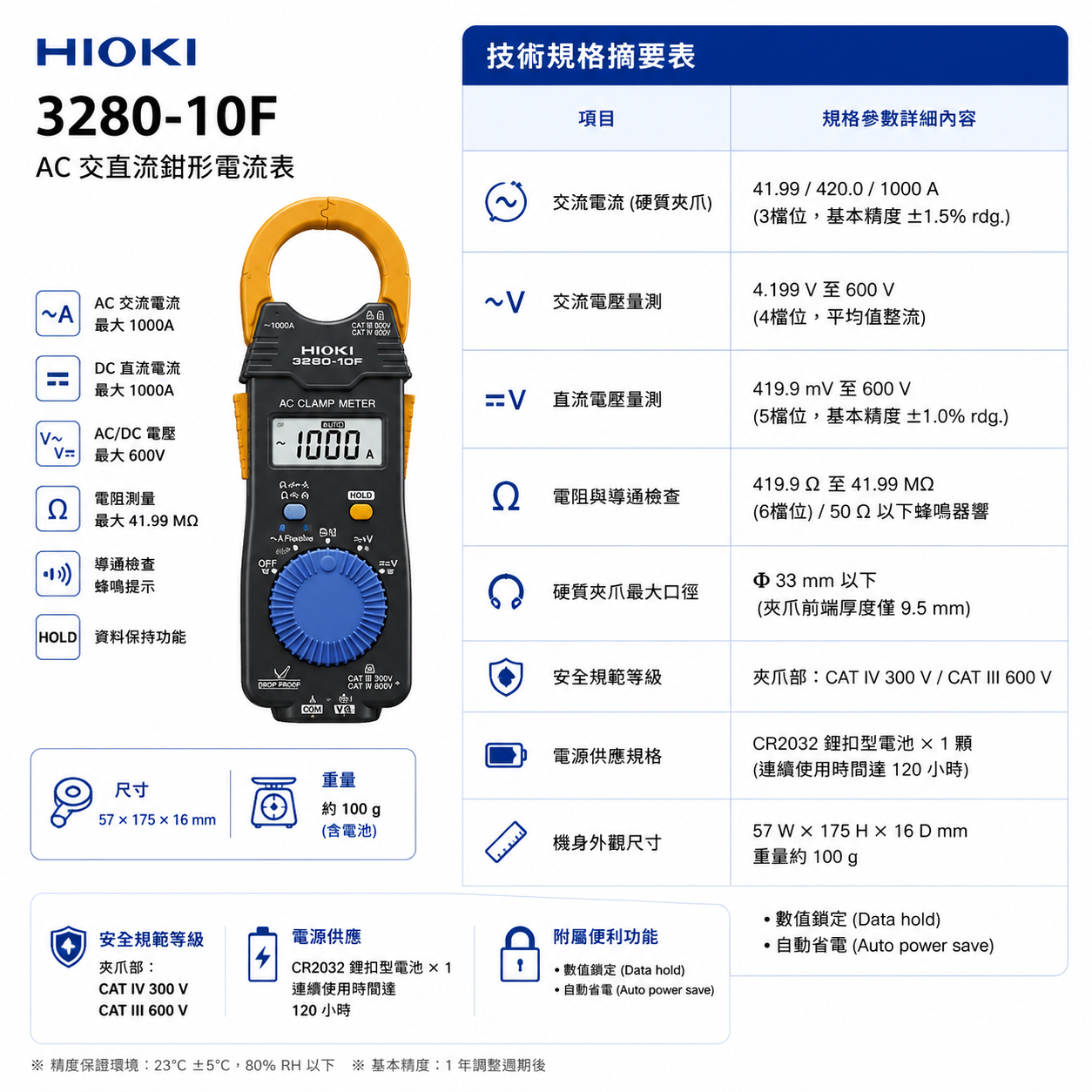 HIOKI 3280-10F 交流勾錶