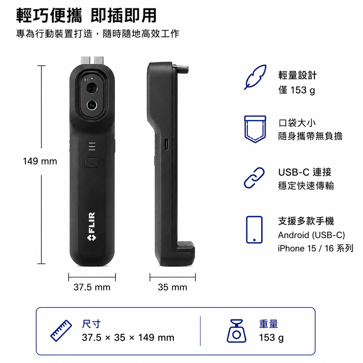 FLIR ONE® Edge Pro 藍芽版熱影像