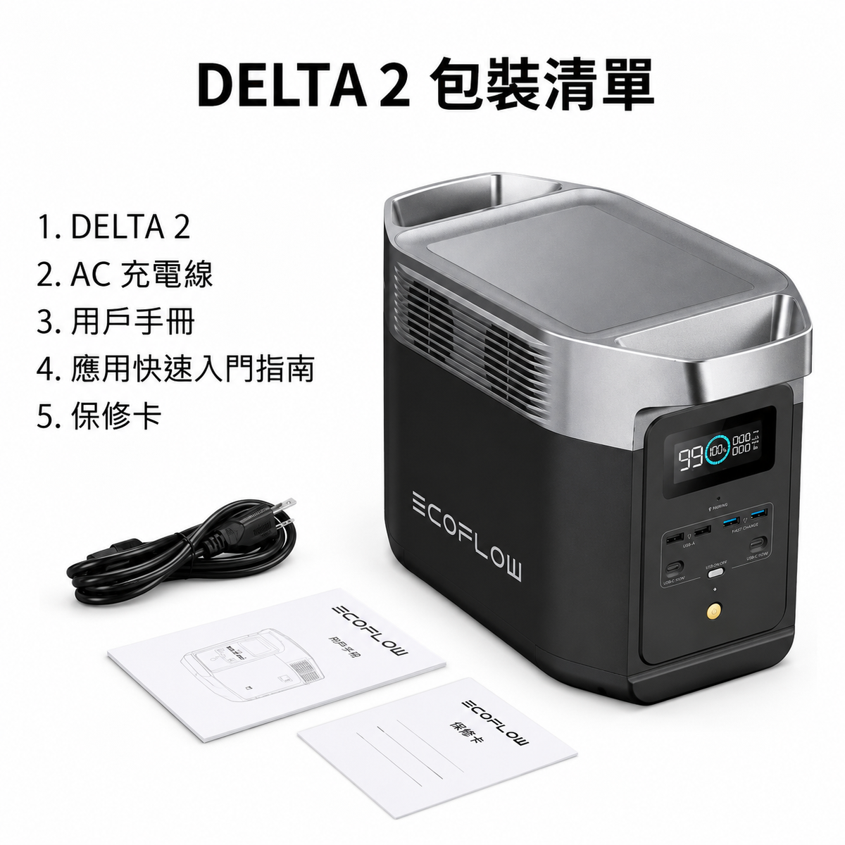 EcoFlow DELTA 2 戶外儲能電源 1024Wh 1800W