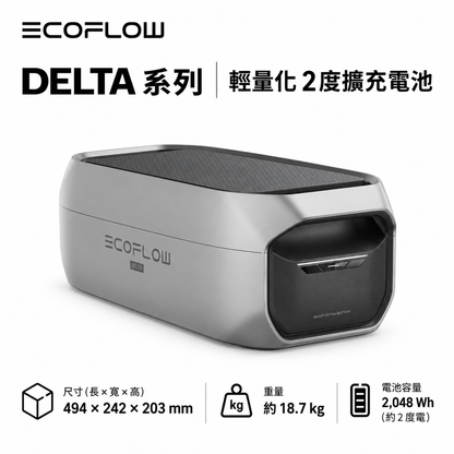 EcoFlow DELTA 系列擴充電池｜1度電・2度電