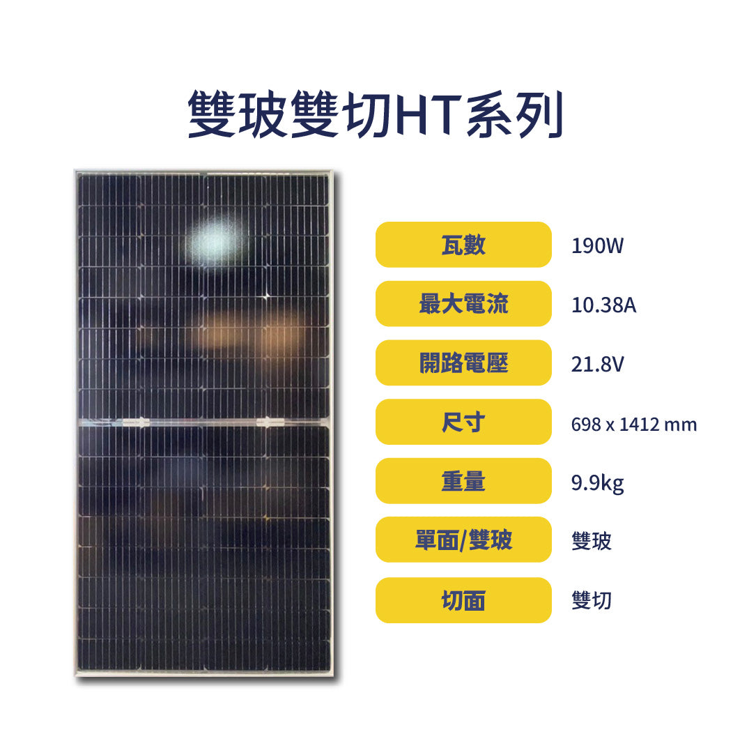 雙玻雙切HT系列太陽能板